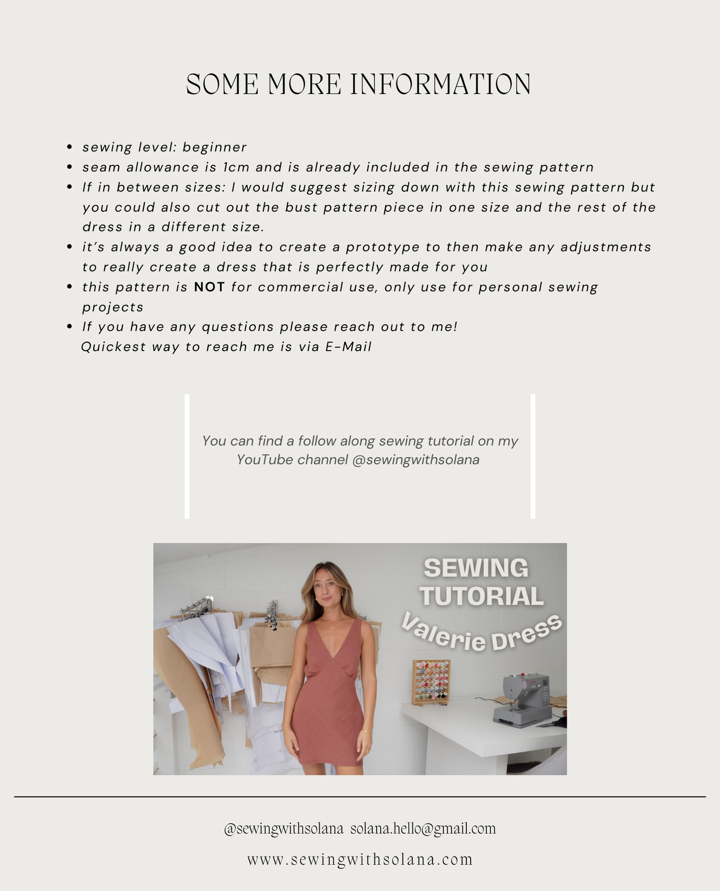 Valerie Dress - Digital Sewing Pattern