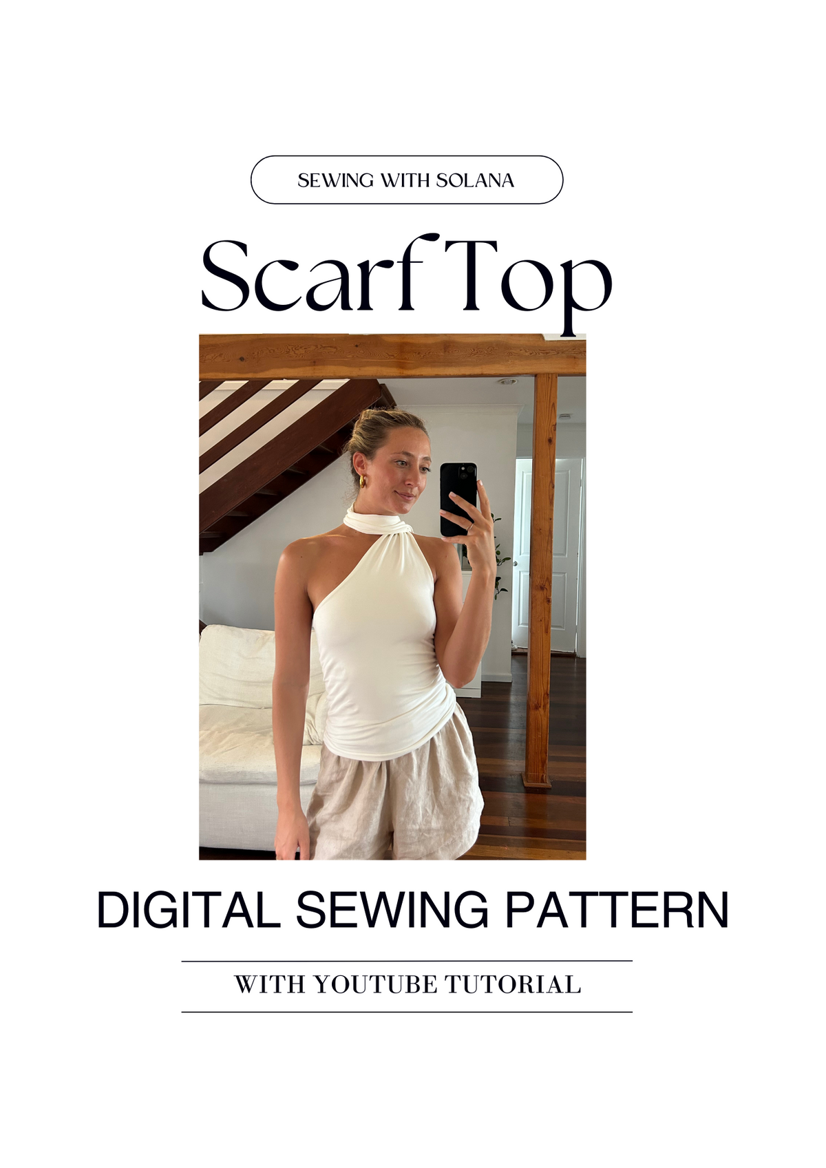 Scarf Top - Digital Sewing Pattern – Sewing with Solana