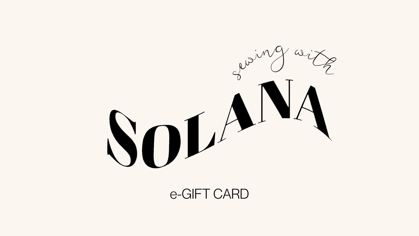 Sewing with Solana e-Gift Card