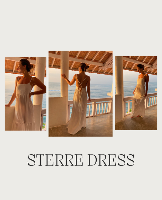 Sterre Dress digital sewing pattern with follow along YouTube tutorial - white maxi dress with open back