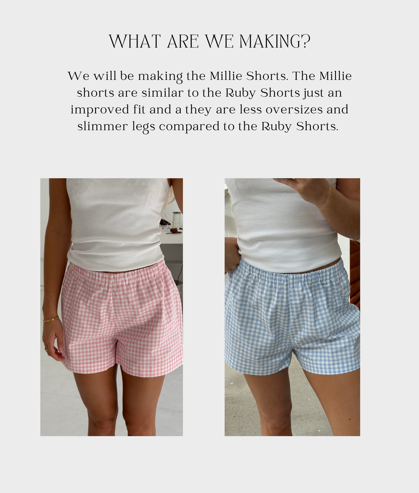 Millie Shorts Sewing Class