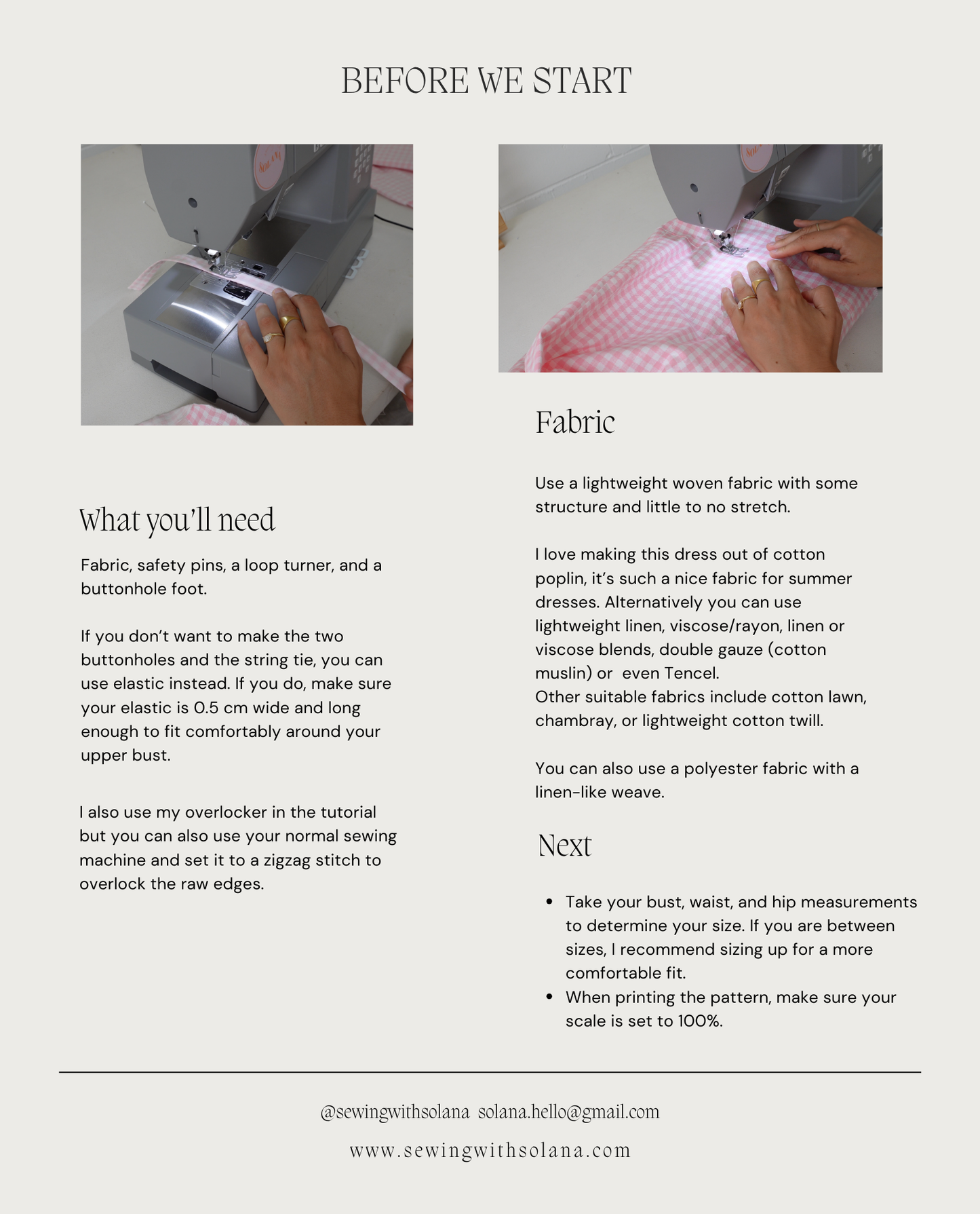 Izzy Dress - Digital Sewing Pattern