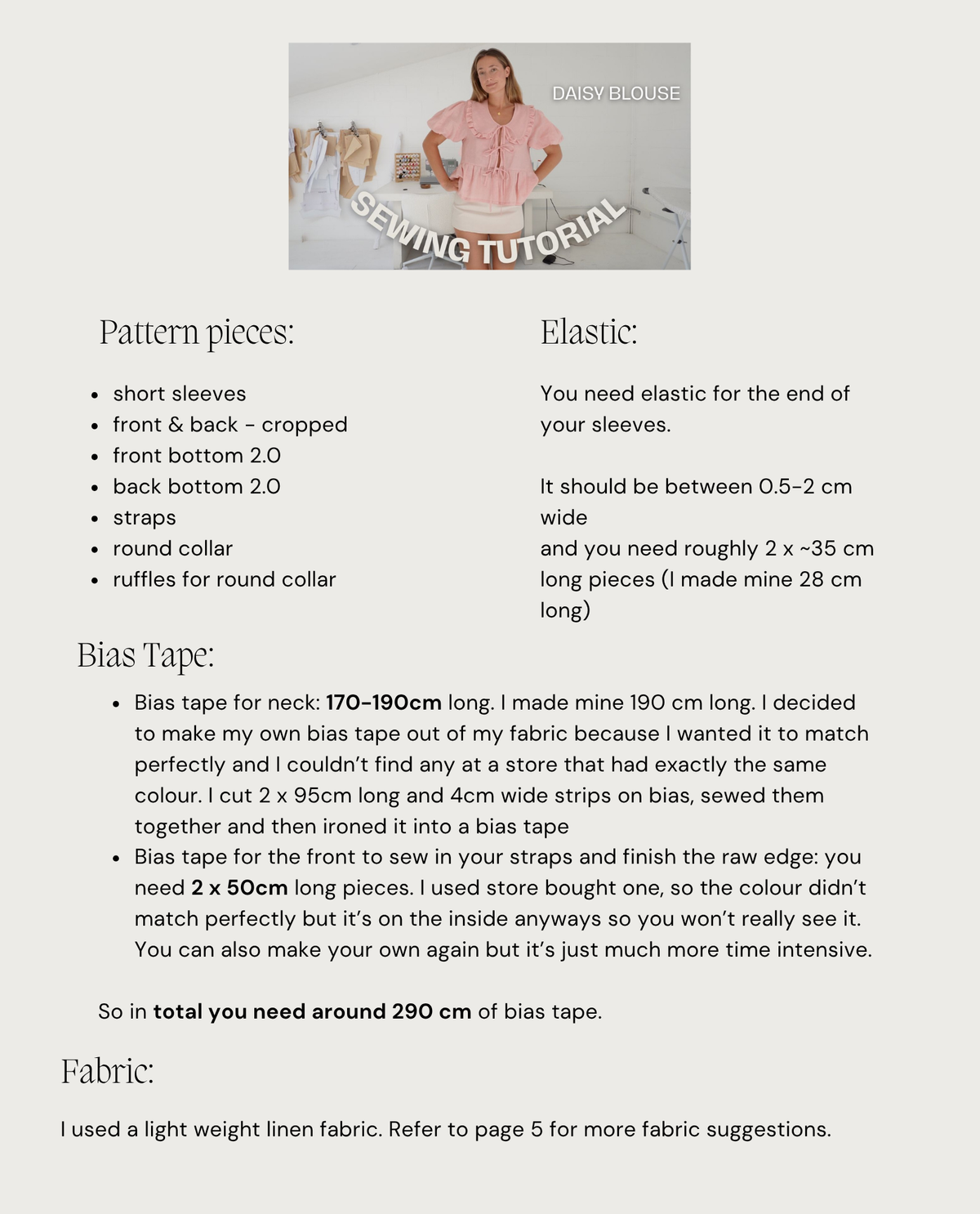 Daisy Blouse - Digital Sewing Pattern – Sewing with Solana