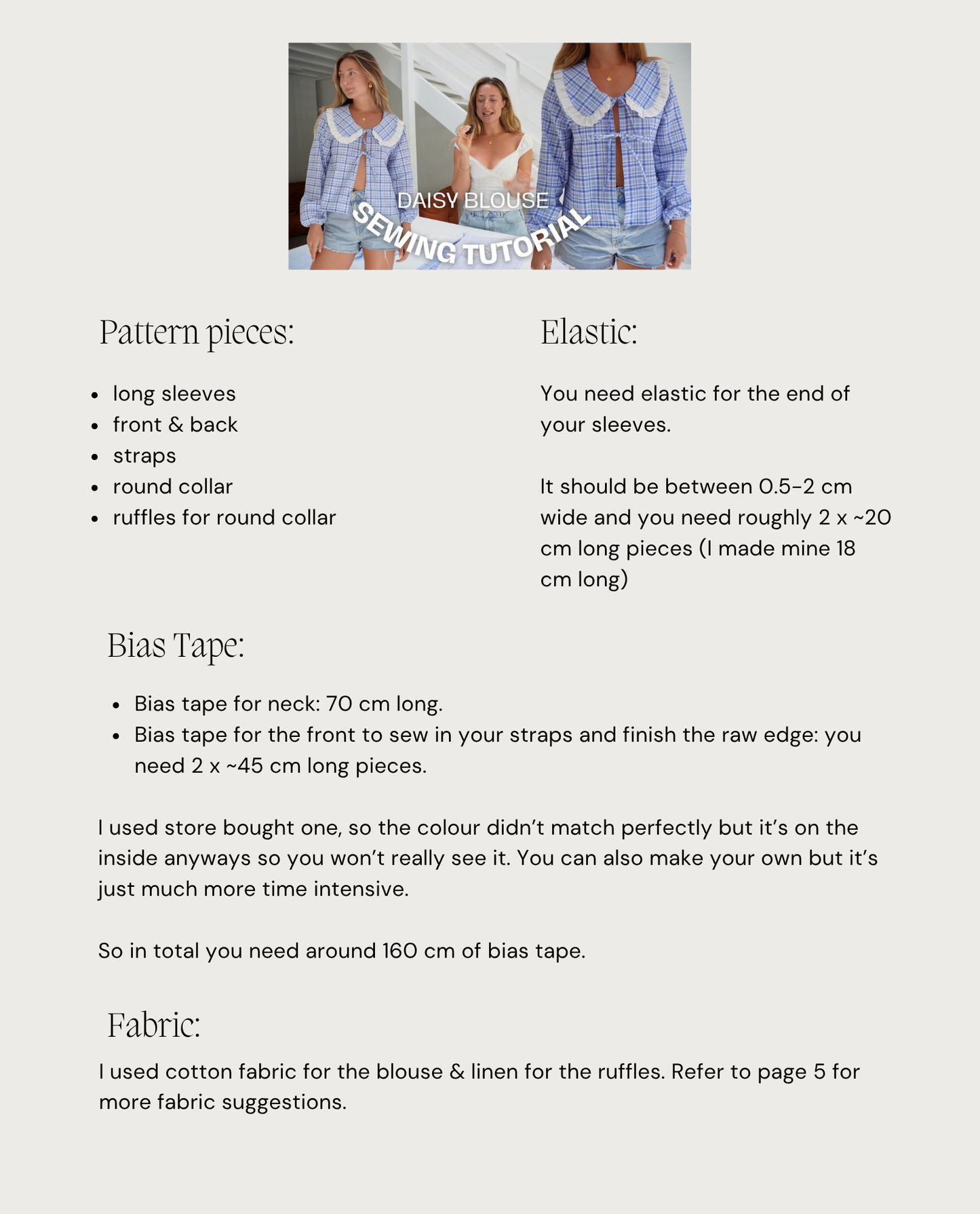Daisy Blouse - Digital Sewing Pattern