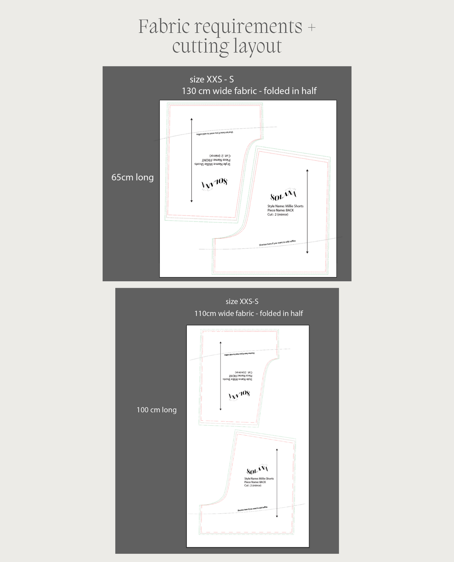 Millie Shorts - Digital Sewing Pattern